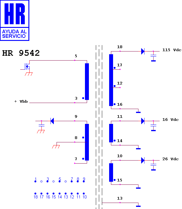 Schematic diagram for HR 9542