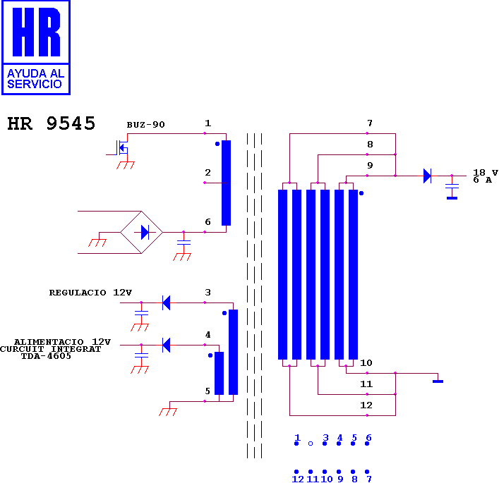 Schematic diagram for HR 9545