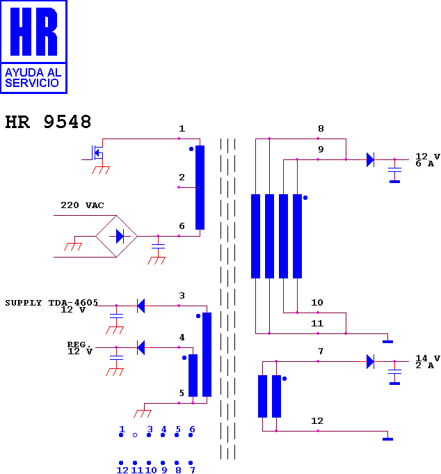 Schematic diagram for HR 9548