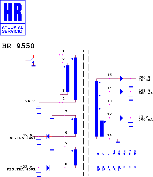 Schematic diagram for HR 9550