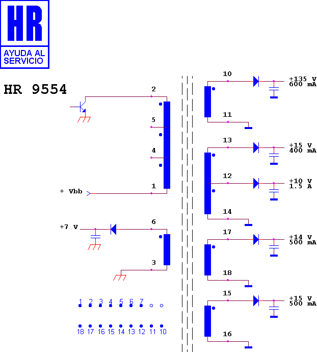 Schematic diagram for HR 9554
