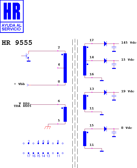 Schematic diagram for HR 9555