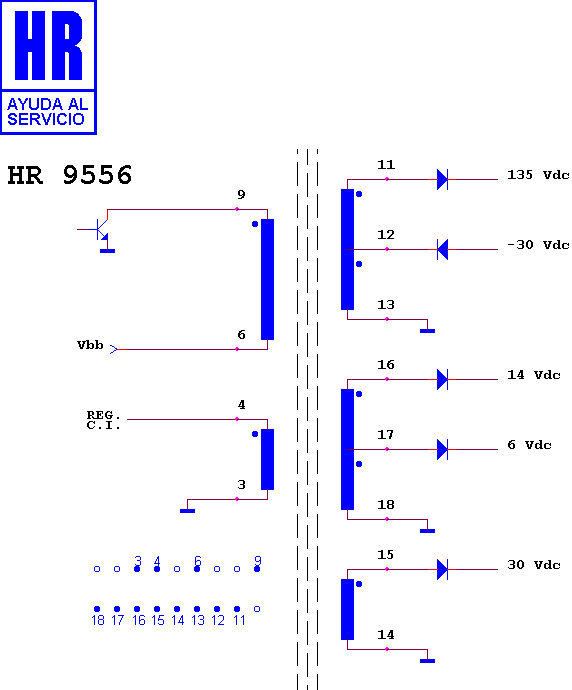 Schematic diagram for HR 9556