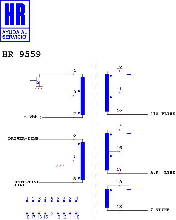 Schematic diagram for HR 9559