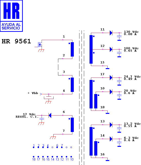 Schematic diagram for HR 9561