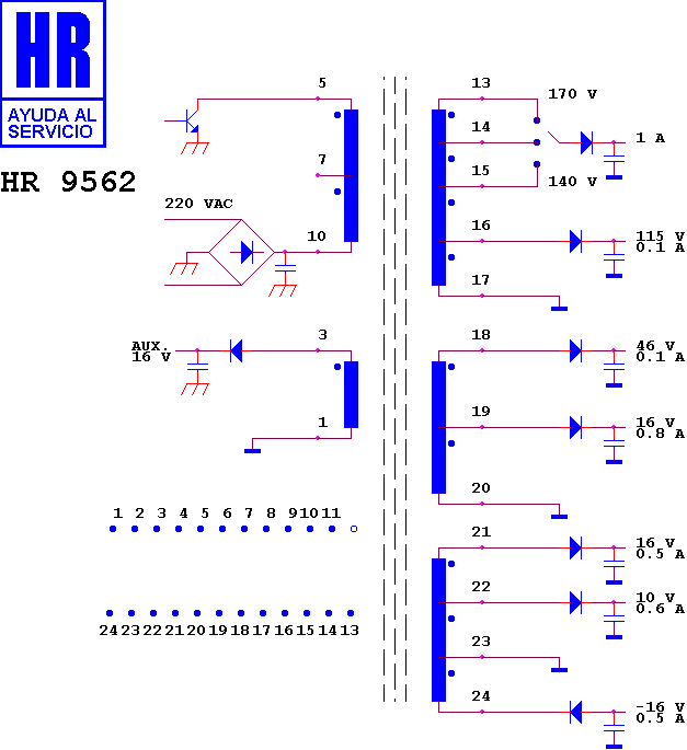 Schematic diagram for HR 9562