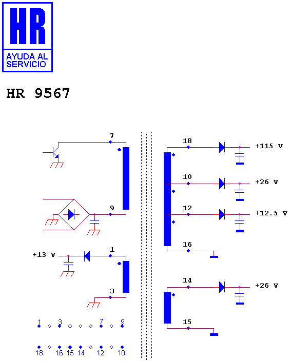 Schematic diagram for HR 9567