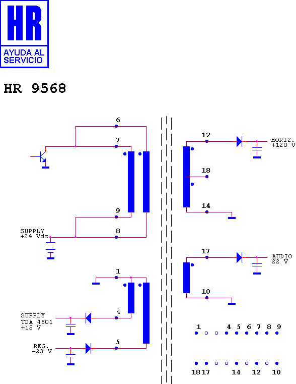 Schematic diagram for HR 9568