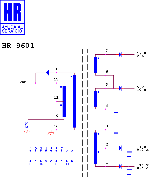 Schematic diagram for HR 9601