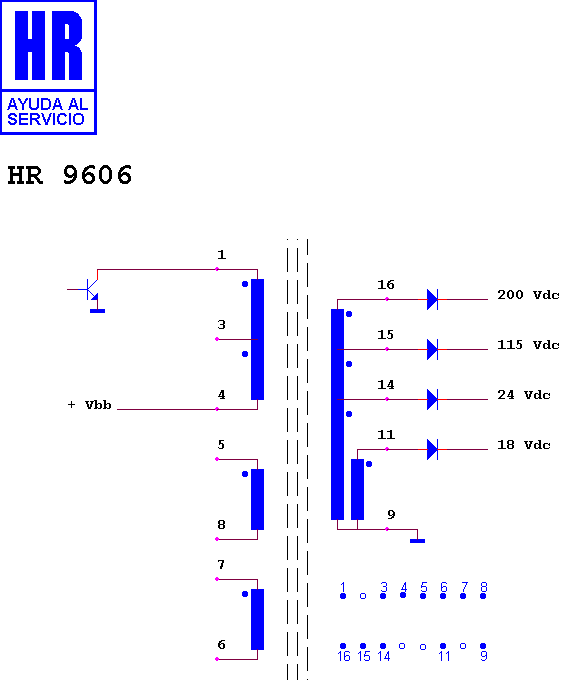 Schematic diagram for HR 9606