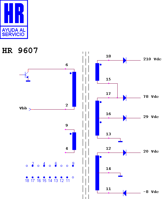 Schematic diagram for HR 9607