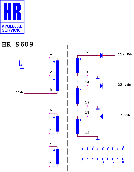 Schematic diagram for HR 9609