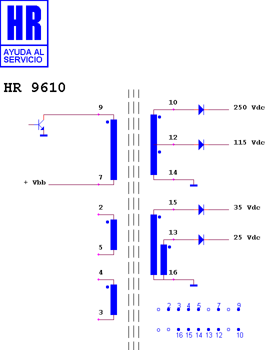 Schematic diagram for HR 9610