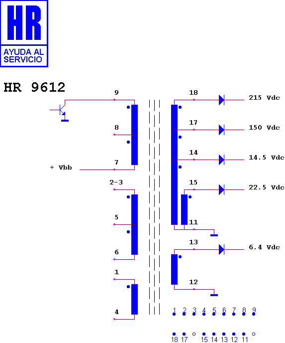 Schematic diagram for HR 9612