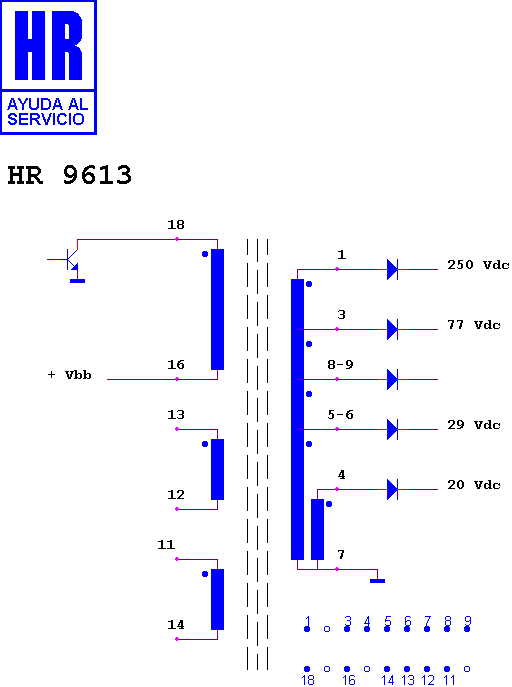 Schematic diagram for HR 9613