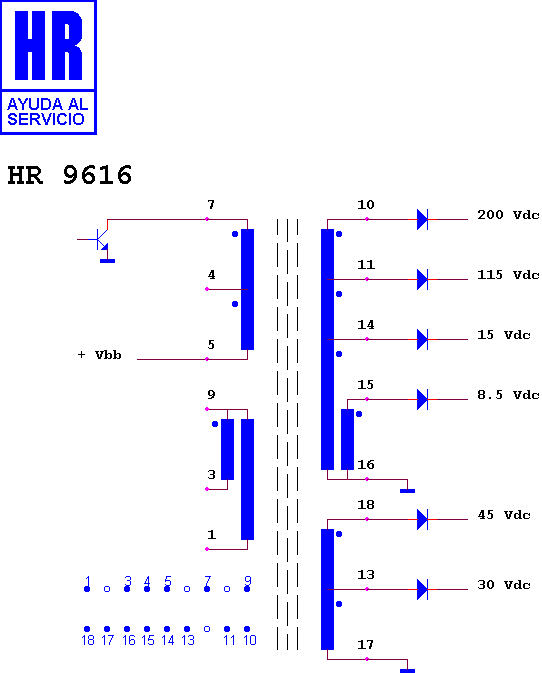 Schematic diagram for HR 9616
