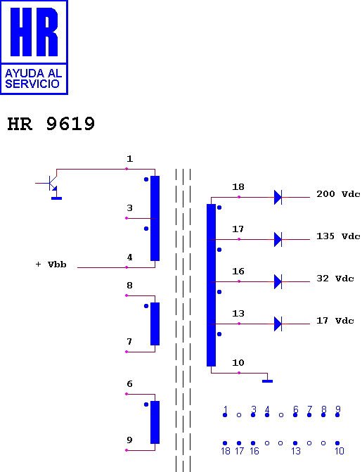 Schematic diagram for HR 9619