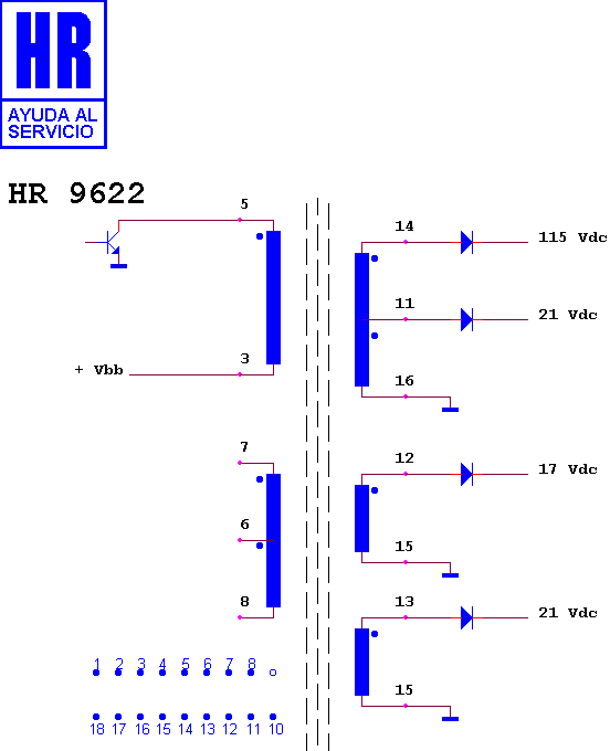 Schematic diagram for HR 9622