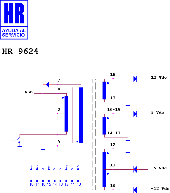 Schematic diagram for HR 9624