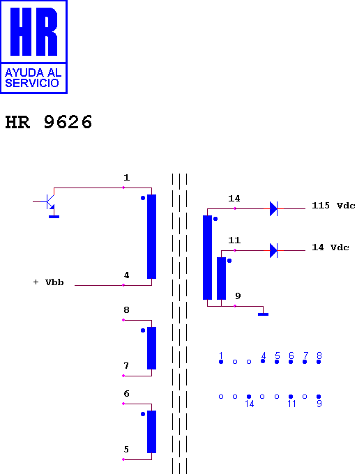 Schematic diagram for HR 9626