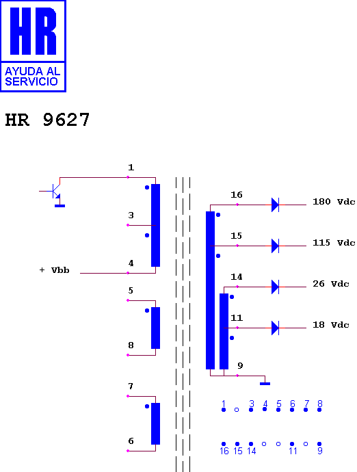 Schematic diagram for HR 9627