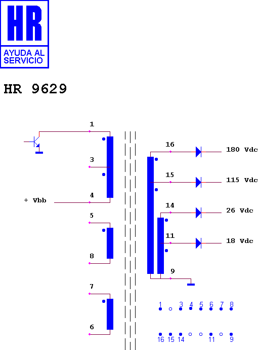Schematic diagram for HR 9629