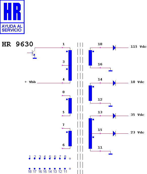 Schematic diagram for HR 9630