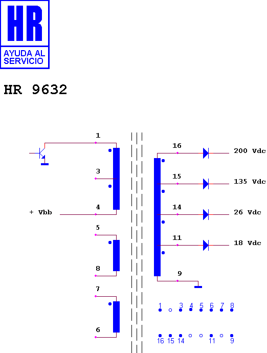 Schematic diagram for HR 9632