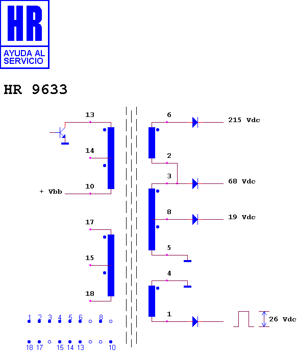 Schematic diagram for HR 9633