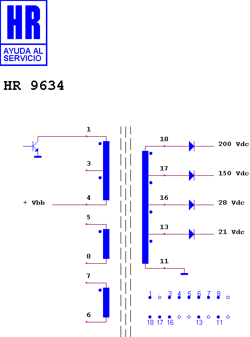 Schematic diagram for HR 9634