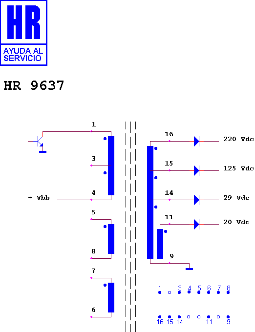 Schematic diagram for HR 9637