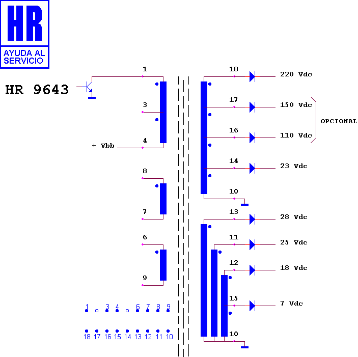 Schematic diagram for HR 9643
