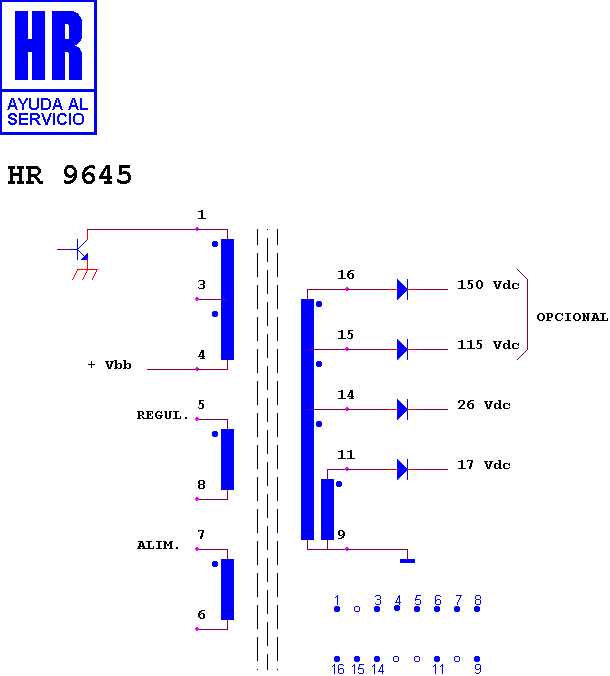 Schematic diagram for HR 9645