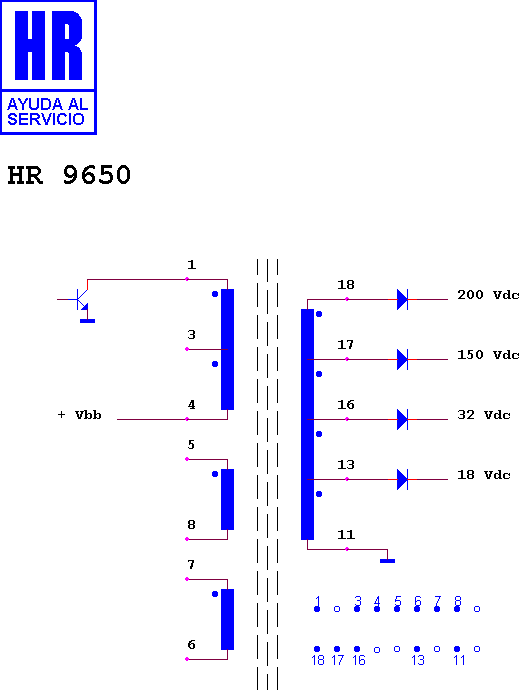Schematic diagram for HR 9650