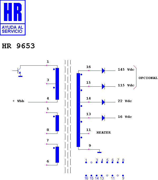 Schematic diagram for HR 9653
