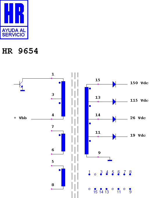 Schematic diagram for HR 9654