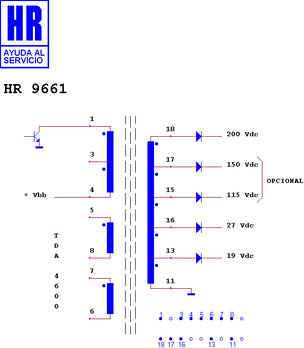 Schematic diagram for HR 9661