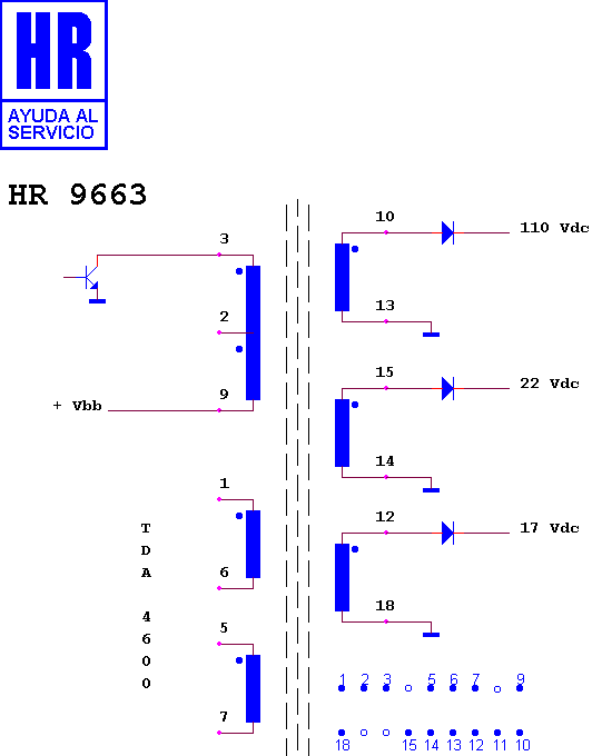 Schematic diagram for HR 9663