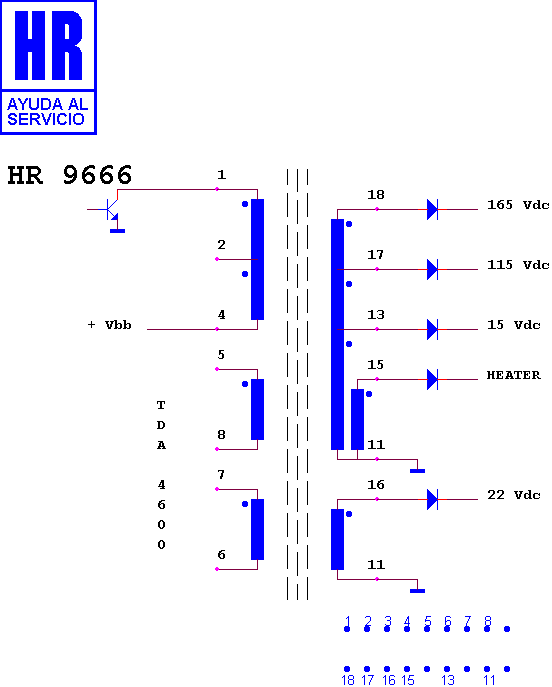 Schematic diagram for HR 9666