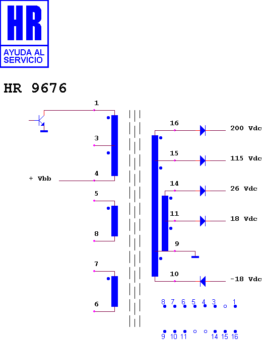 Schematic diagram for HR 9676
