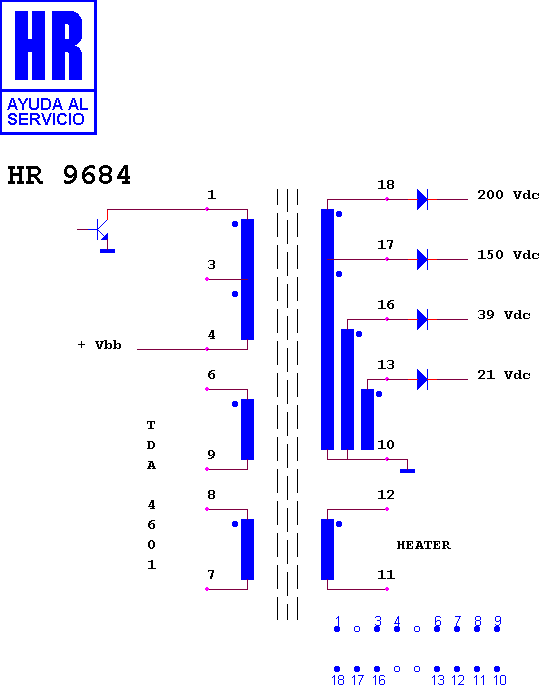 Schematic diagram for HR 9684
