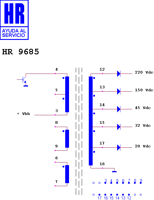 Schematic diagram for HR 9685
