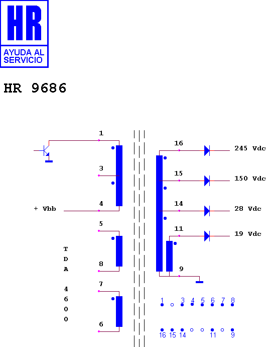 Schematic diagram for HR 9686