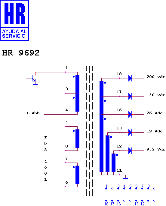 Schematic diagram for HR 9692