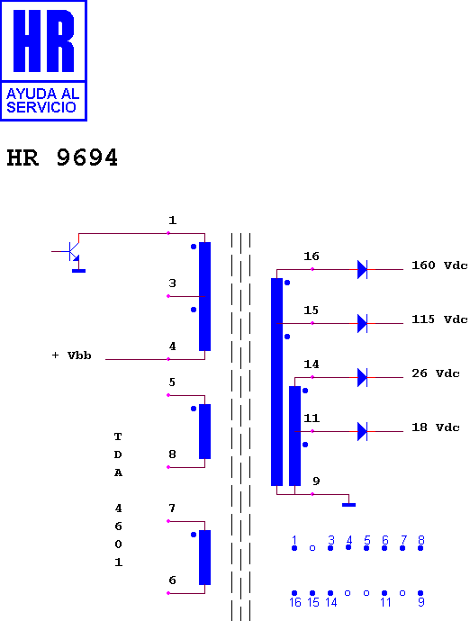 Schematic diagram for HR 9694