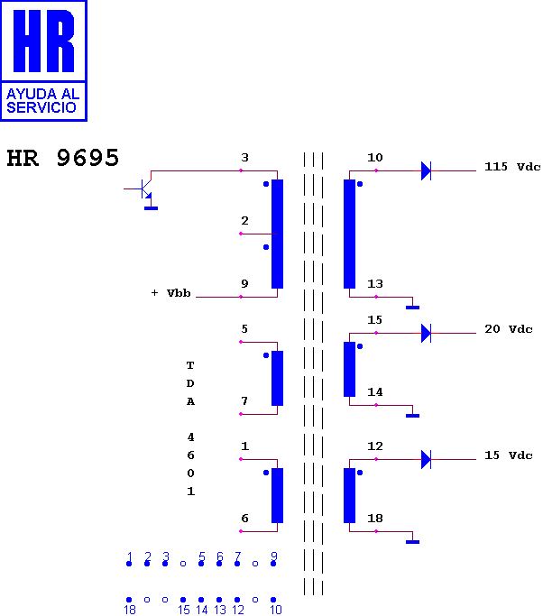 Schematic diagram for HR 9695