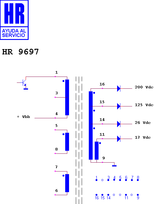 Schematic diagram for HR 9697