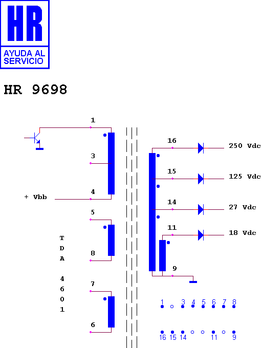 Schematic diagram for HR 9698