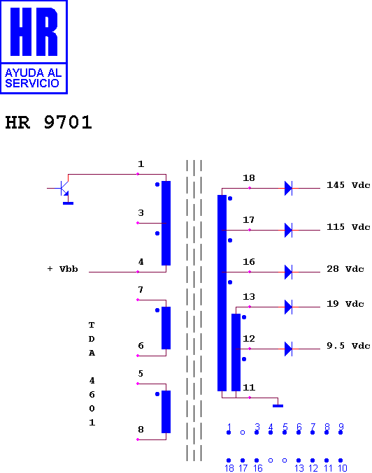 Schematic diagram for HR 9701