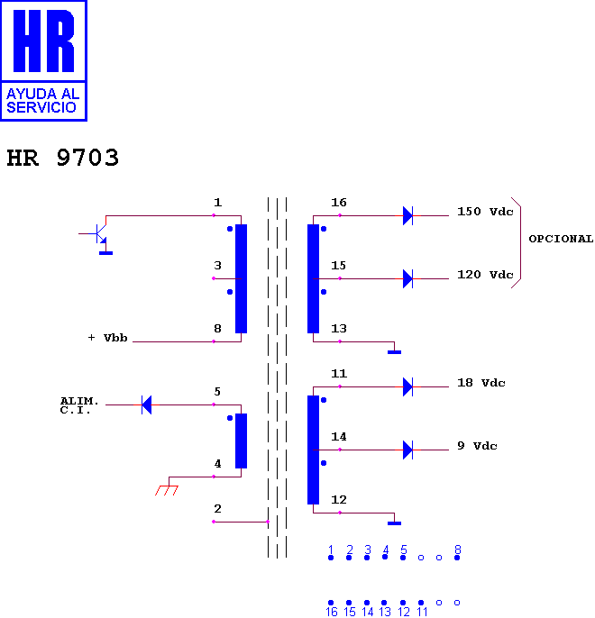 Schematic diagram for HR 9703